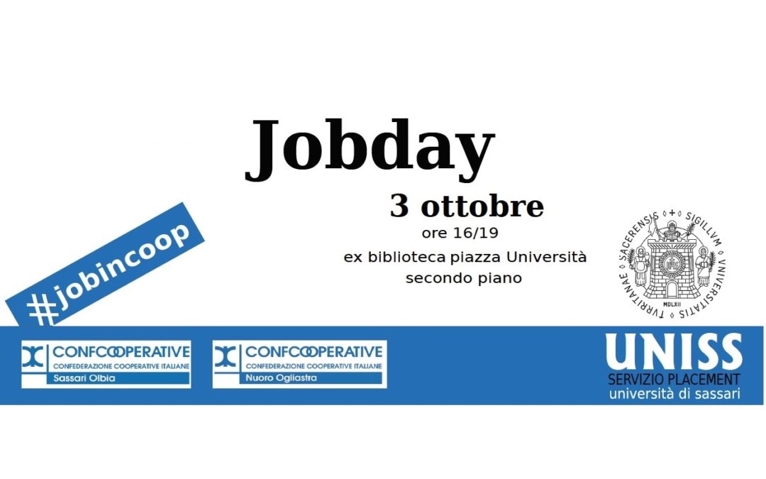 Sono aperte le iscrizioni per l’Evento Job Day! Il 3 ottobre a Sassari – Piazza Università