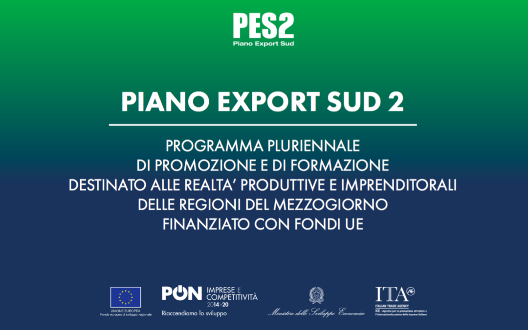 Piano Export Sud 2 – Gli eventi in programma dal 12 al 21 marzo 2018 in Sardegna.