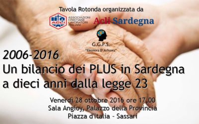 A Sassari un convegno sui PLUS