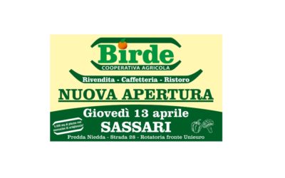 Sassari 13 aprile – Inaugurazione e apertura BIRDE Società Cooperativa