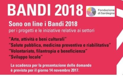 Fondazione di Sardegna – On line i Bandi 2018