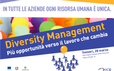 “Diversity Management – Più opportunità verso il lavoro che cambia” Sassari 28 marzo – Palazzo della Provincia