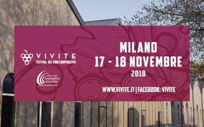 “VIVITE – Festival del vino cooperativo” dal 17 al 18 novembre 2018 presso Le Cavallerizze a Milano.