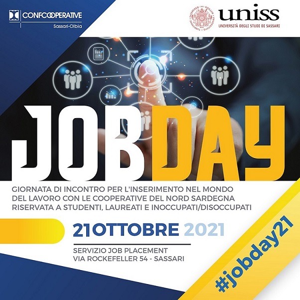Riapre le porte la Terza Edizione del JOB DAY! L’incontro organizzato dall’Università di Sassari e Confcooperative per i giovani del Nord Sardegna