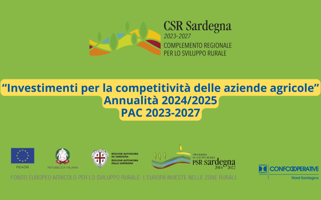 Finanziamenti per le Imprese Agricole – Bando SRD01 24/25