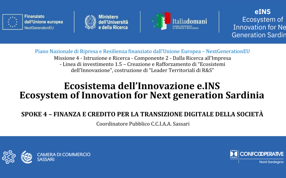 e-INS – Spoke 4: Finanza e Credito per la transizione digitale della Sardegna