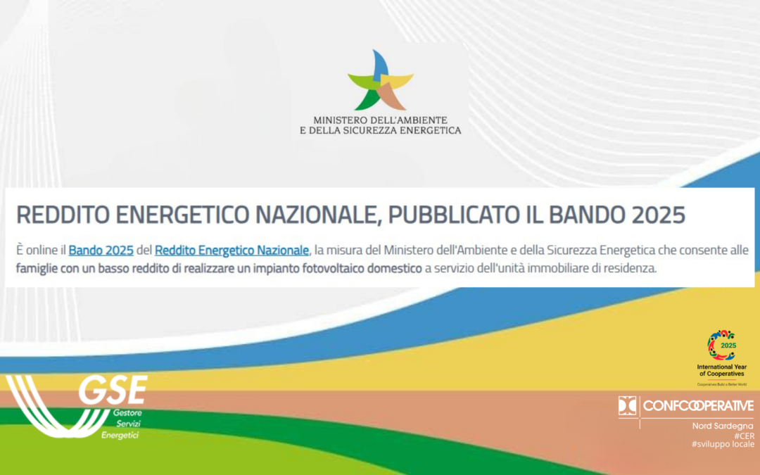 Reddito Energetico 2025 per famiglie