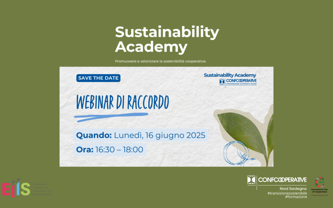 Webinar di Sustainability Academy di Confcooperative