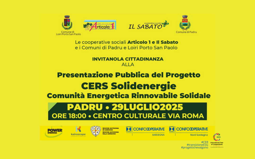 Presentazione della CER Solidale di Padru e Loiri Porto San Paolo