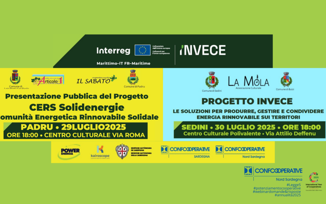 Presentazione di due CERS nel Nord Sardegna | 29-30 luglio