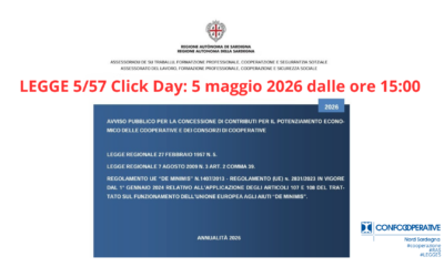 Potenziamento Cooperative 2026: al via i contributi della Legge Regionale 5/1957